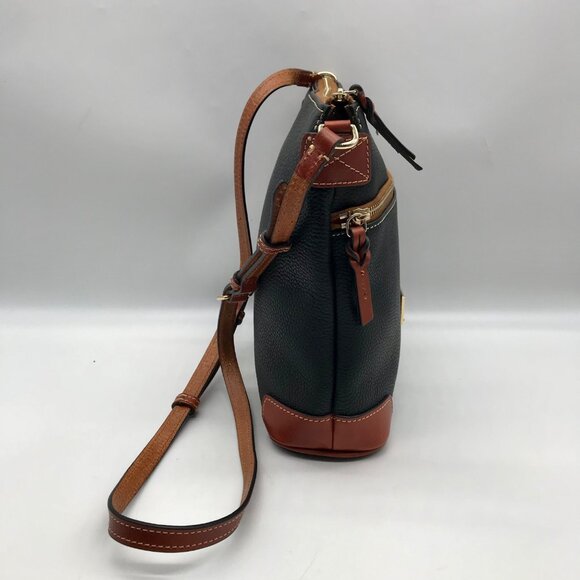 Dooney & Bourke Black Pebbled Grain Leather Crossbody Bag - Picture 3 of 11